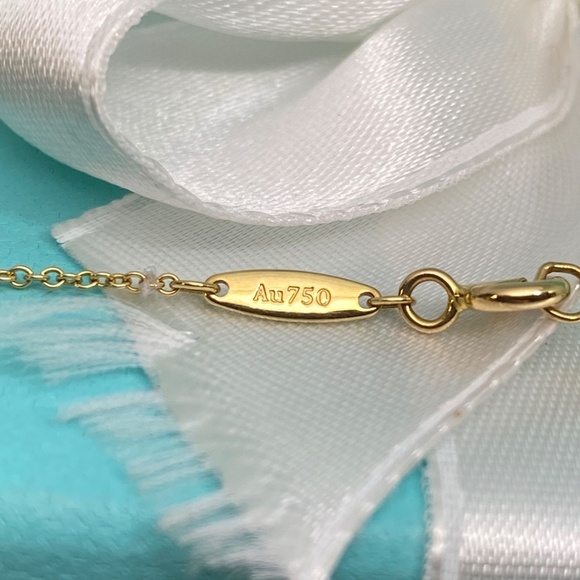 Tiffany & Co .14 ct Elsa Peretti Diamond by the Yard Necklace 18K 16” MSRP $1600 - Picture 6 of 10